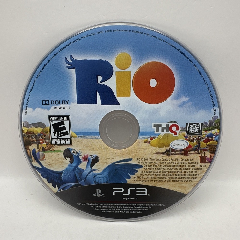 Rio Sony PlayStation 3 2011 PS3‎ Game Disc THQ EXCELLENT